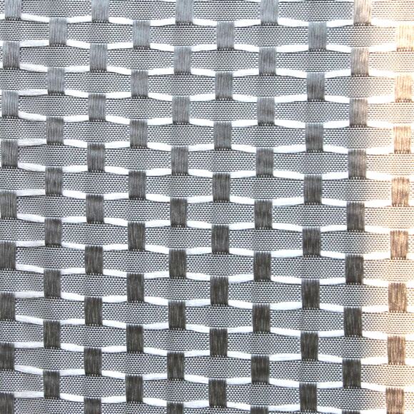 In Style Home Fabric Shower Curtain Basket Weave Oceanside Silver Gray Shimmer - Picture 7 of 8